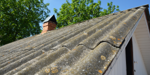 What is asbestos. A close-up view of an asbestos roof, showcasing its unique texture and structure.