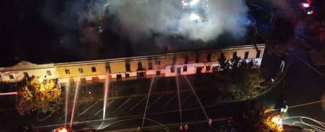 commercial hotel yass fire aerial may23 nsw fire cfeat
