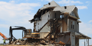 Powerful Demolition Excavator at Work in Newcastle