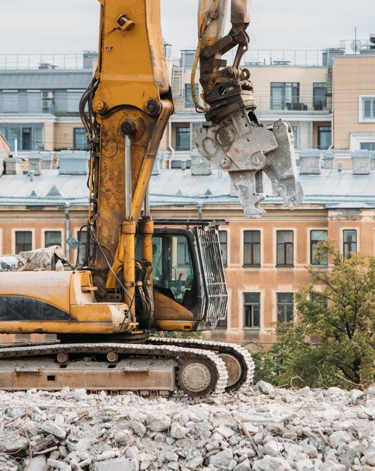 demolition of building with excavator destroyer fo 2023 11 27 05 07 41 utc