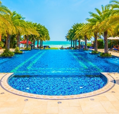 beautiful luxury swimming pool