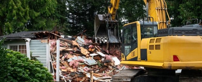 Demolition Of Old Wood Frame House